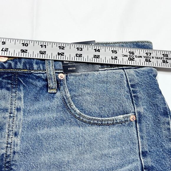 Express Denim Shorts 2" Inseam High RIse Size 14 Blue New - Picture 8 of 9